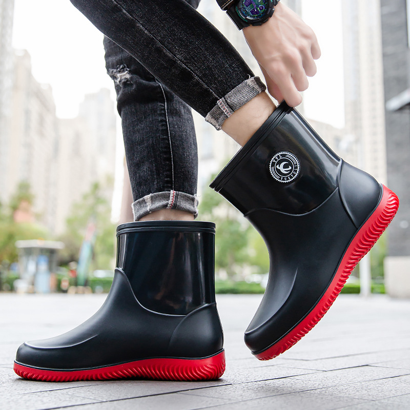 Men'S Shoes Water Resistant - 남성용 종아리 중간 레인부츠 2025 새로운