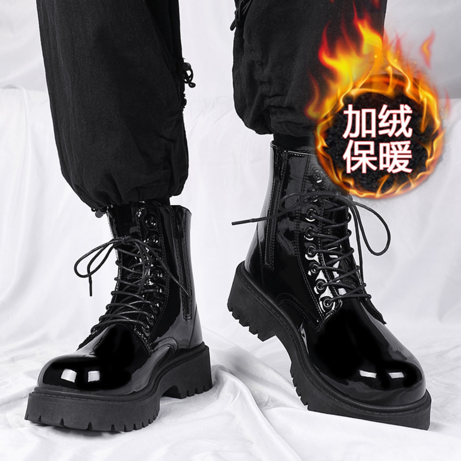 Men'S Shoes Hoka Sale - 남성용 따뜻한 플러시 하이탑 부츠 겨울용