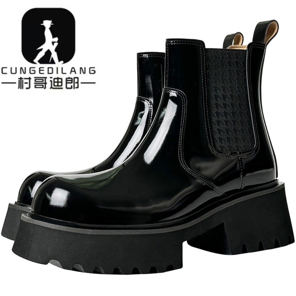 Men'S Shoes Increase Height - 겨울용 남성용 첼시 부츠, 힐이 보이지