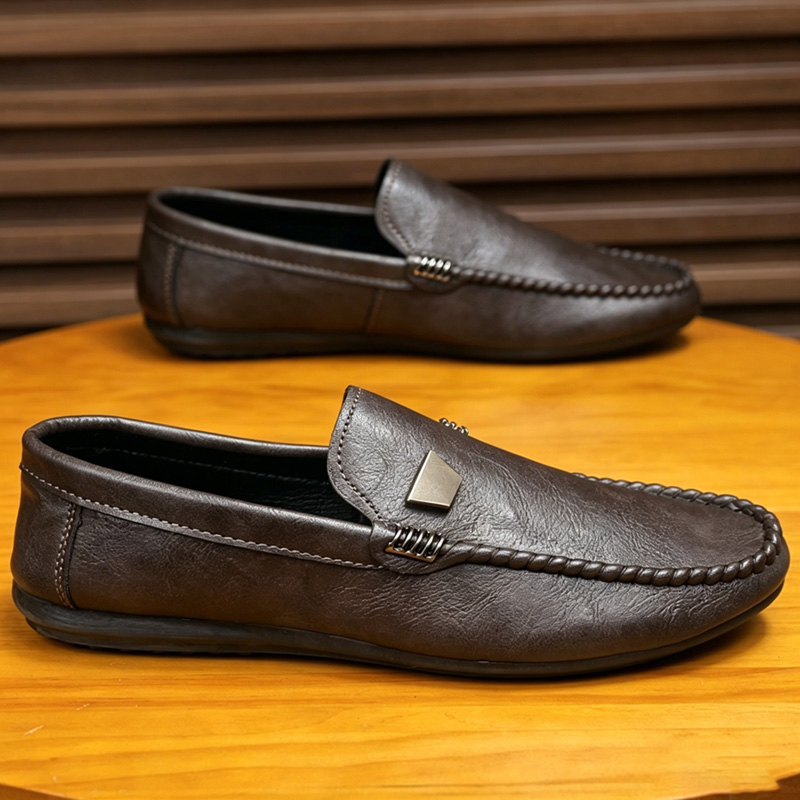 Men'S Shoes Hey Dude - 영국 스타일 남성 가죽 신발 미니멀리스트