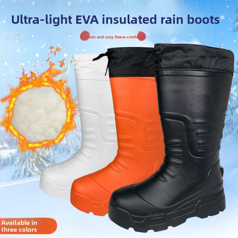 Men'S Shoes Water Resistant - 두꺼운 면 EVA 폼 레인부츠 남녀공용
