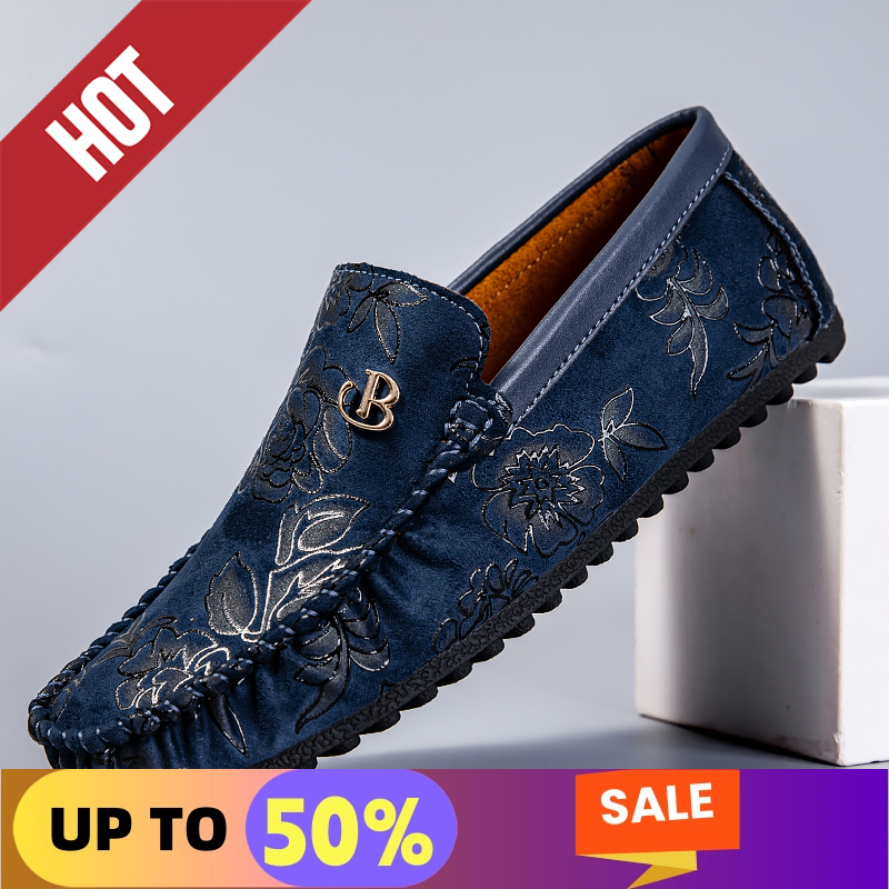Men'S Shoes Hey Dude - 레저 가죽 로퍼 남성 디자인 모카신