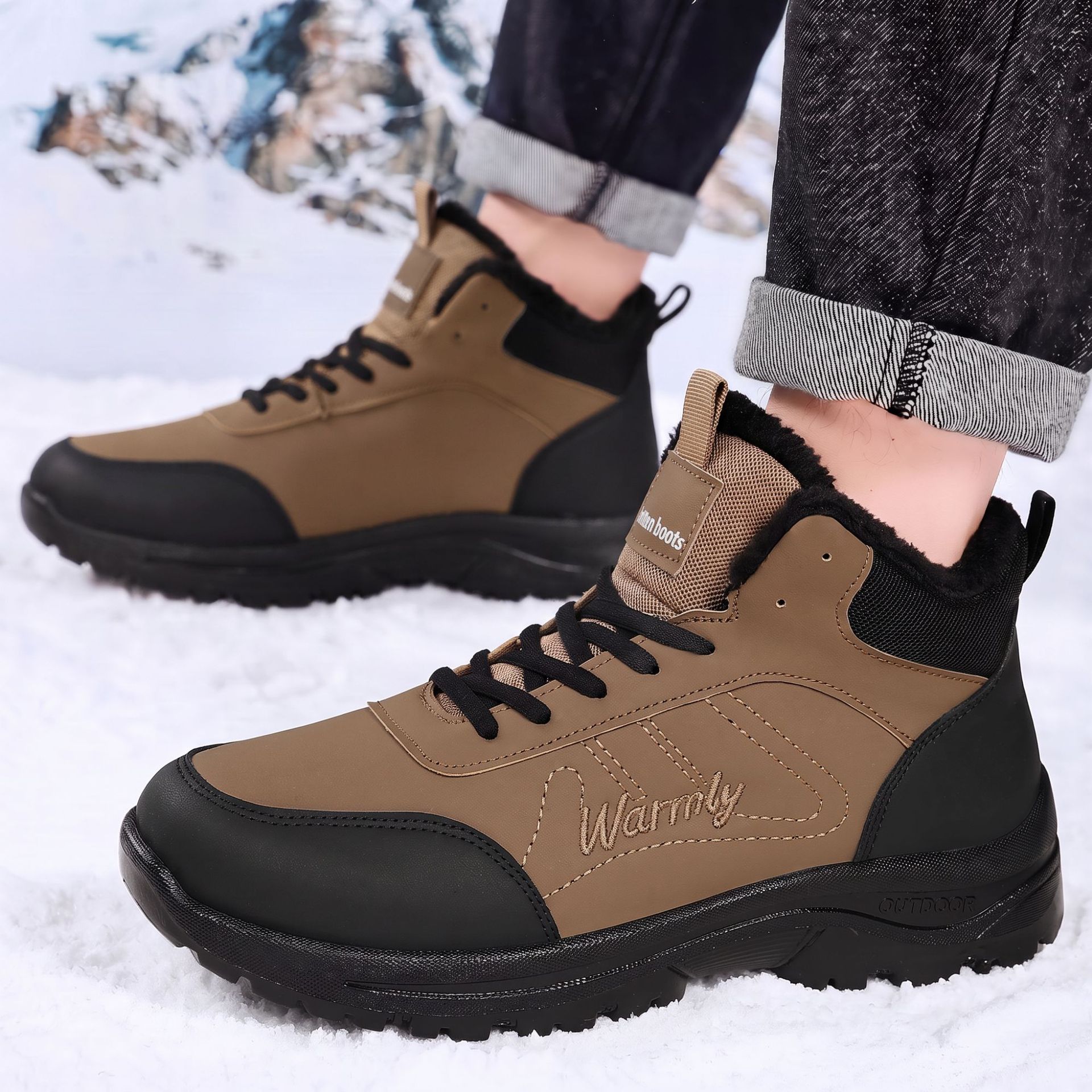 Men'S Shoes Hoka Sale - 겨울철 야외 하이킹에 적합한 두꺼운 벨벳