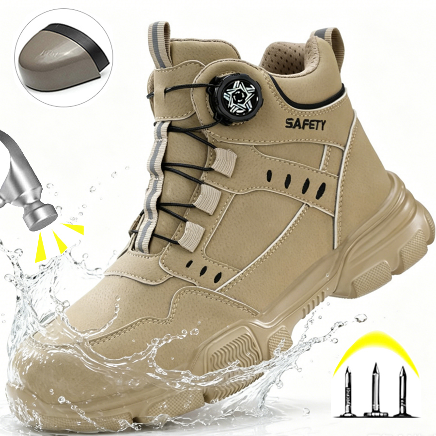Men'S Shoes Water Resistant - 할로윈 남성용 스틸 토 작업용 부츠,