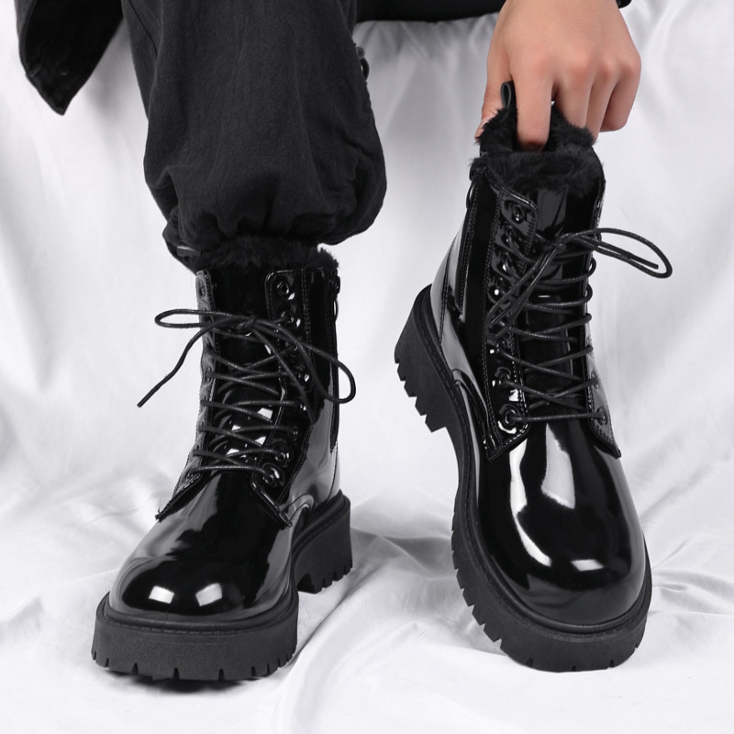남성용 따뜻한 플러시 하이탑 부츠 겨울용 소프트솔 논슬 - Men'S Shoes Hoka Sale 리뷰 및 가격