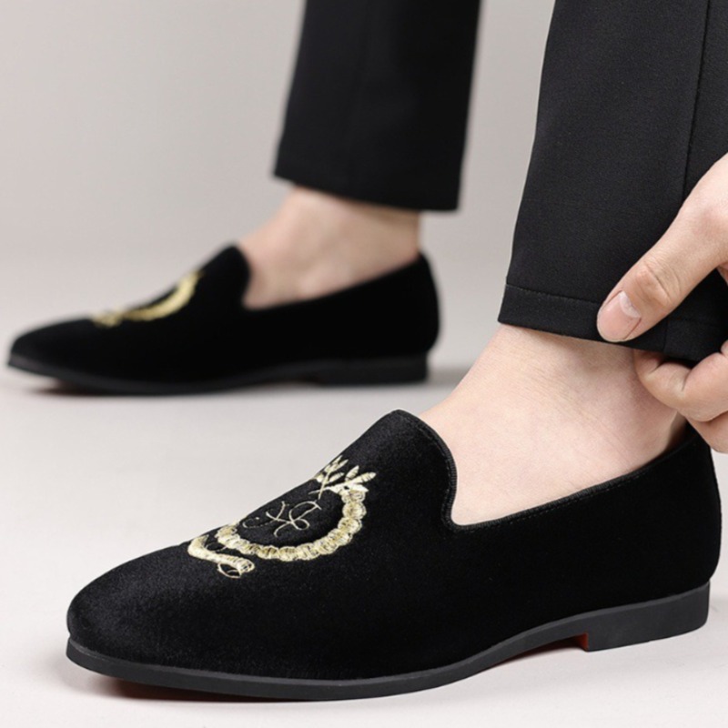 럭셔리 디자이너 로퍼 스웨이드 가죽 자수 캐주얼 신발  - Men'S Shoes Hey Dude 리뷰 및 가격