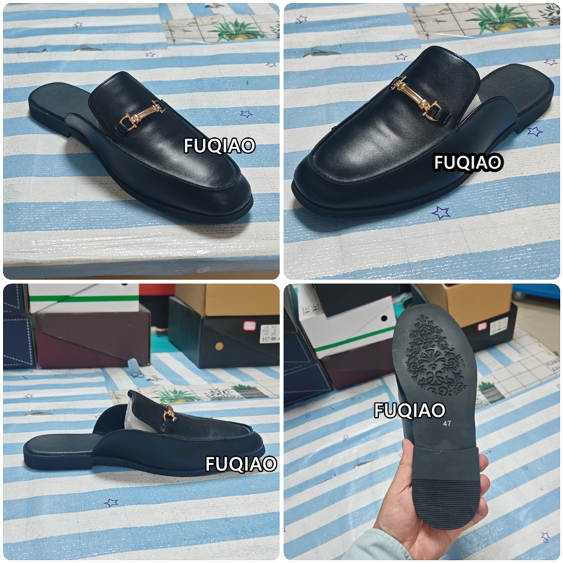 캐주얼 뮬 남성 가죽 로퍼 메탈 장식 솔리드 컬러 슬리 - Men'S Shoes Hey Dude 리뷰 및 가격