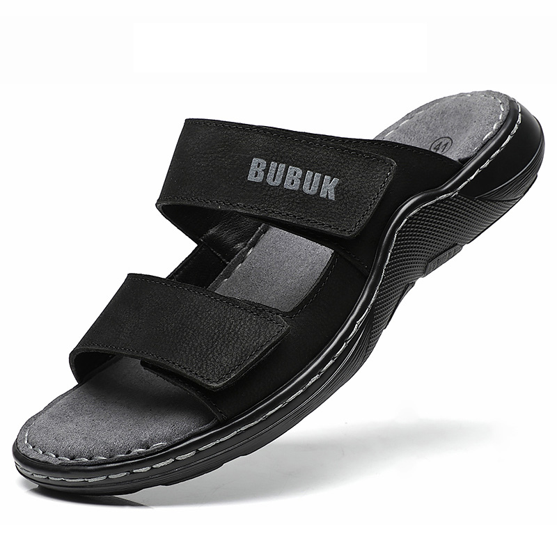 첫 번째 레이어 소가죽 남성용 스포츠 샌들, 오픈 토  - Men'S Shoes Hey Dude 리뷰 및 가격
