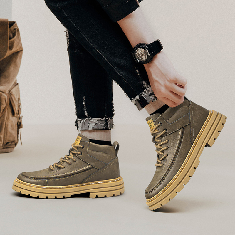 남성 키높이 신발 두꺼운 밑창 내구성 있는 미드탑 디자 - Men'S Shoes Water Resistant 리뷰 및 가격