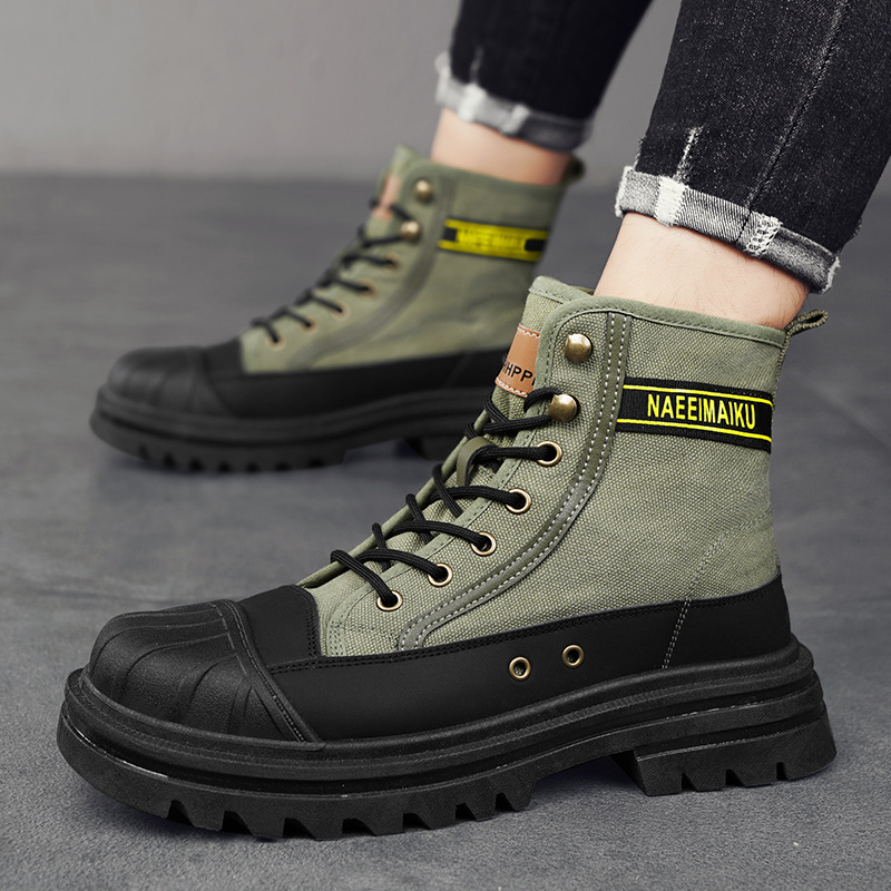 남성용 캔버스 부츠 패션 하이탑 캐주얼 신발 편안한 통 - Men'S Shoes Hoka Sale 리뷰 및 가격