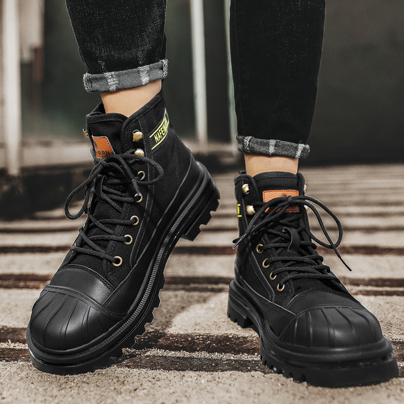 남성용 캔버스 부츠 패션 하이탑 캐주얼 신발 편안한 통 - Men'S Shoes Hoka Sale 리뷰 및 가격