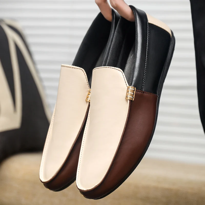 남성용 패션 가죽 로퍼 플랫 슈즈 편안한 남성 캐주얼  - Men'S Shoes Hey Dude 리뷰 및 가격