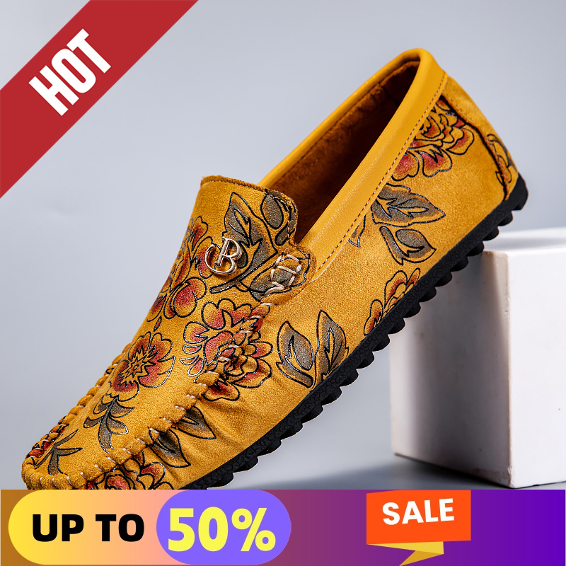 레저 가죽 로퍼 남성 디자인 모카신 플라워 슬립온 소프 - Men'S Shoes Hey Dude 리뷰 및 가격